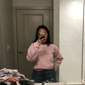 pink crewneck
